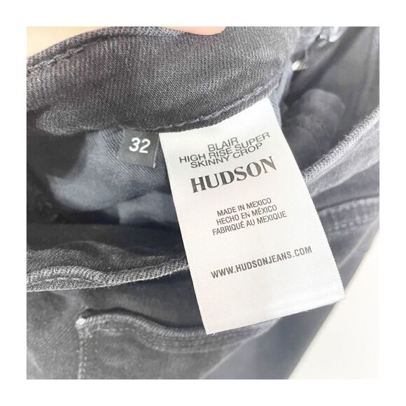 Hudson Blair Women's Black Denim High Rise Stretch Super Skinny Jeans Size 32 - Picture 4 of 6